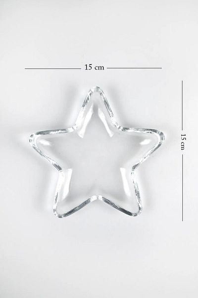 HERITAGE Star Patterned 6 Pieces Glass 15 cm Set - Sauce Bowl and Snack Bowl
