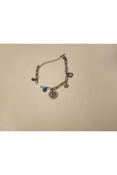 Nutly Accessories Silver Color Round Eye Steel Bracelet