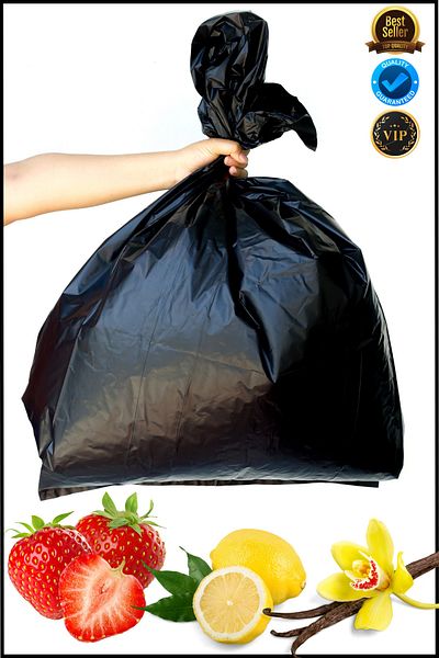 OverPazar 3-Piece Medium Scented Garbage Bag Garbage Bag Strawberry Vanilla Lemon Scented Garbage Bag 55*60 Cm