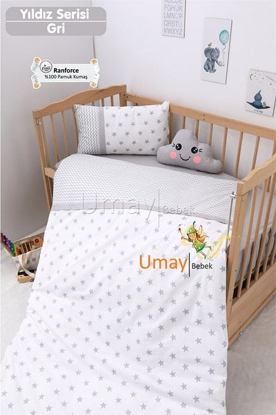 Umaybebek طقم سرير أطفال، ملاءة سرير - 100% قطن