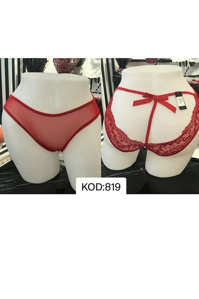 DON AMOR Chiloți bikini din dantelă roșie