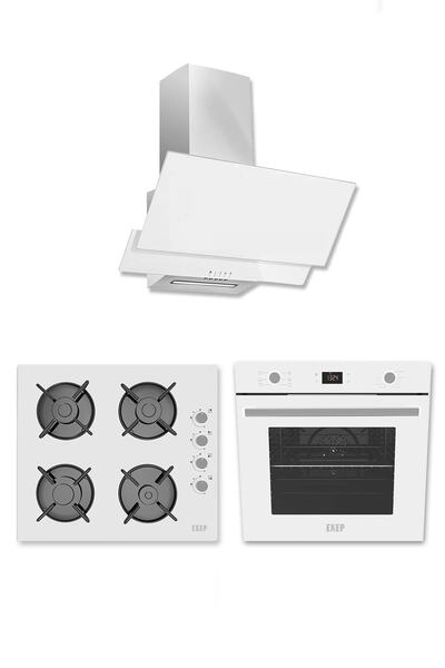 Exep Plus Line Beyaz 3 Lü Ankastre Set (ed401-eo320-ef2609