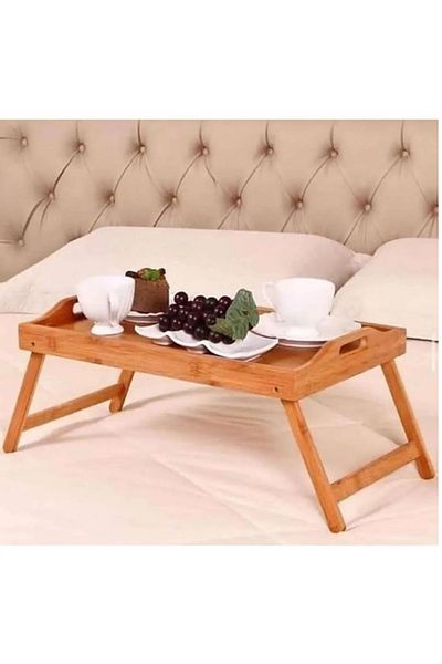 DURNES - Bamboo Foldable Enjoyment, Patient, Bed Tray 50cm X 30cm X 6cm