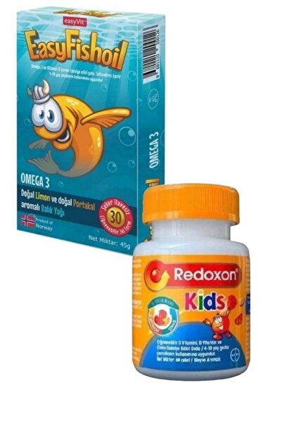 Easy Fishoil Easyfishoil Omega 3 Çiğnenebilir 30 Jel Tablet + Redoxon Kids Gı...