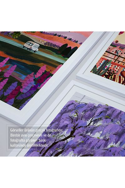 HOMEPACK Σετ ζωγραφικής 5 τεμαχίων με λευκό πλαστικοποιημένο πλαίσιο Five-003