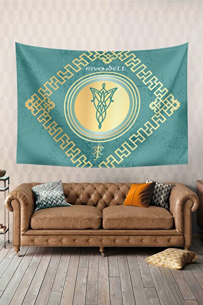 Vagonik Yüzüklerin Efendisi Rivendell Tolkien Duvar Örtüsü Halısı 140x100 Cm-...