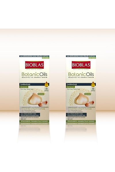 Bioblas Garlic Shampoo Botanic Oils - 360 ml x 2 Pieces
