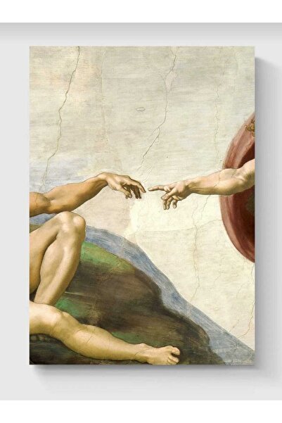 fırsatlar diyarı Michelangelo - Creation Of Adam - Masterpiece Tablo Ünlü Res...