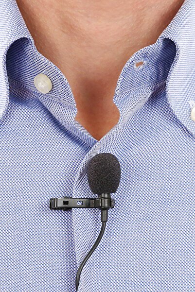 TechnoStation Profesyonel Tekli Yaka Mikrofonu 3.5 Mm Jak Girişli Youtuber Oy...