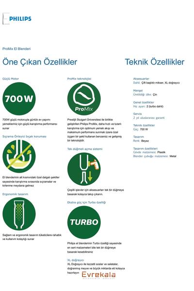 Philips Evrekala Shop El Blender Seti Mikser-blender-rondo Promix