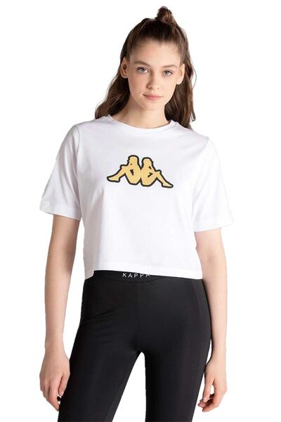 Kappa 331L23W Tricou alb pentru femei Logo Teoin