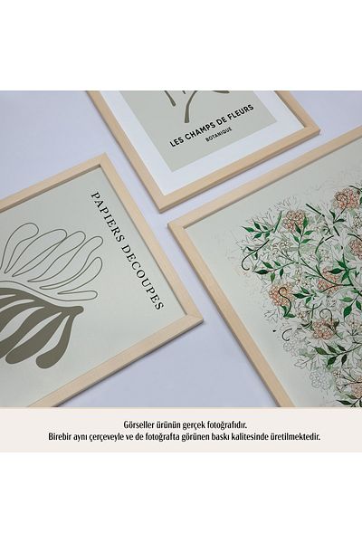 HOMEPACK Комплект от 5 картини с рамка от естествено дърво Five-032