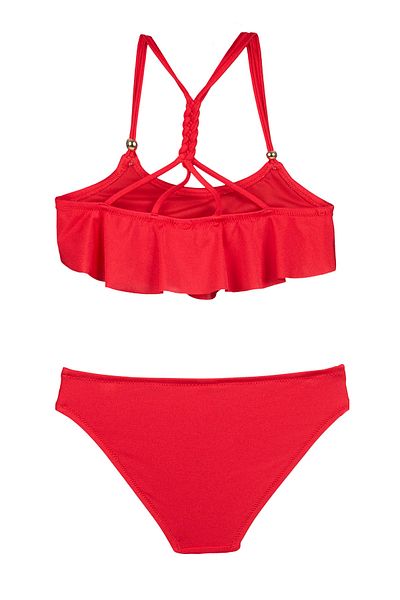 No Gossip Kids Kids Bikini Set with Flounces and Accessories Red234210