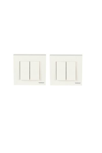 Netelsan Byobu Double Switch - Commutator 1st Quality White Color (FRAME INCL...
