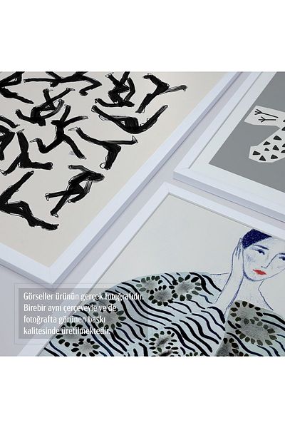 HOMEPACK Σετ ζωγραφικής 5 τεμαχίων με λευκό πλαστικοποιημένο πλαίσιο Five-040