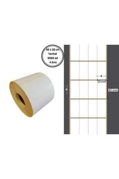 Özfiliz Mağaza Ekipmanları 40x20 mm Termalno barkod etiketa jedna pored druge...