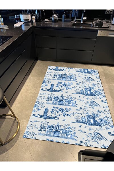 Rugs Modern Halı Mira 955 Blue Blanc Temalı Açık Gri Mavi Dokuma Taban Halı
