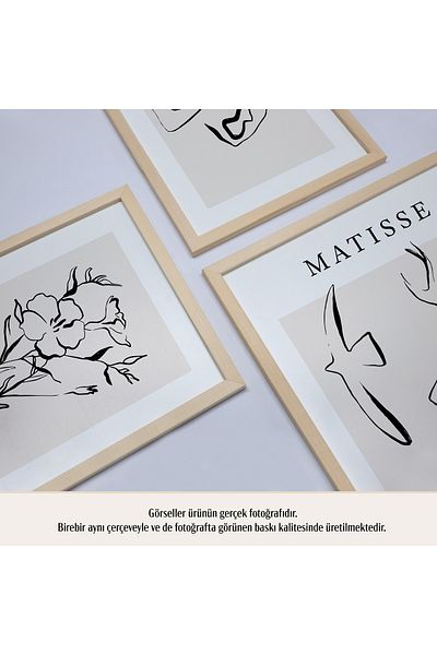 HOMEPACK Σετ ζωγραφικής 5 τεμαχίων με φυσικό ξύλινο πλαίσιο Five-044