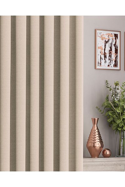 Altındaş Tekstil Extraphore Gathered Linen Background Curtain - Single Wing Stone Kt-07