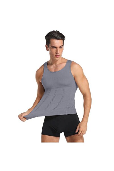 MİSTİRİK Torenova Men's Corset - Grey Color, Athletic and Tightening