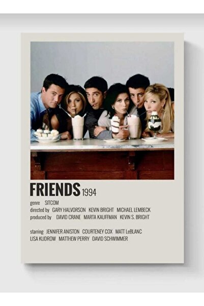 fırsatlar diyarı Friends1994 Dizi Info Card Bilgi Kartı Minimalist Poster