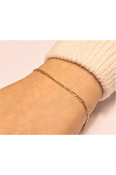 Hakan Güler Kuyumculuk 14 Ayar Altın Figaro Bileklik