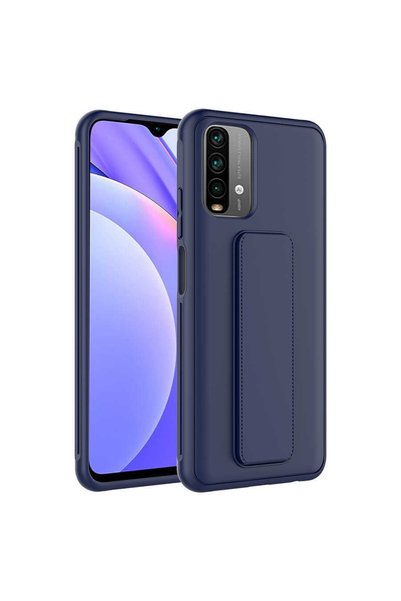 ZM STORE جراب Xiaomi Redmi Note 10s مصنوع من السيليكون ذو سطح أملس مع حامل مغ...