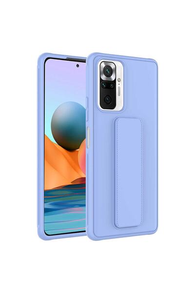 ZM STORE جراب Xiaomi Redmi Note 10 Pro مصنوع من السيليكون ذو سطح أملس مع حامل...