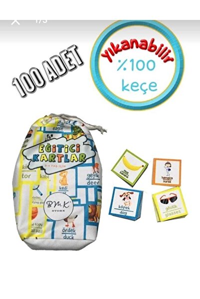 Preschool Washable Educational Felt Cards 100 Pieces