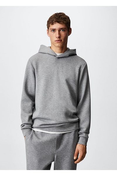 MANGO Man Hooded Air Permeable Sweatshirt