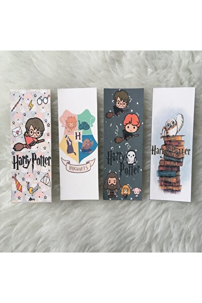 Merve ÖZTÜRK Harry Potter Temalı Kart Kitap Ayracı 4lü