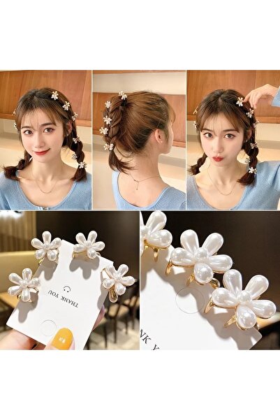 GÜLPEŞE 4 kusy Minimal Flower Pearl Kovová západková přezka