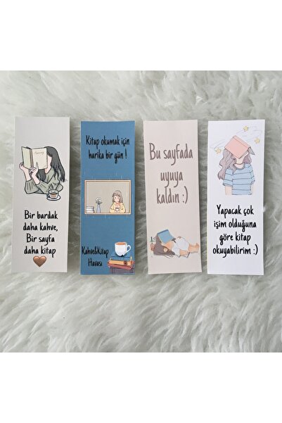 Merve ÖZTÜRK Kitap Ayracı Özel Tasarım Seri Kart Kitap Ayraçları