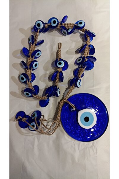 Trend Dünyası 41 Kere Maşallah 41 Adet Nazar Boncuğu Hasır Ipli Özel Örgülü Süs