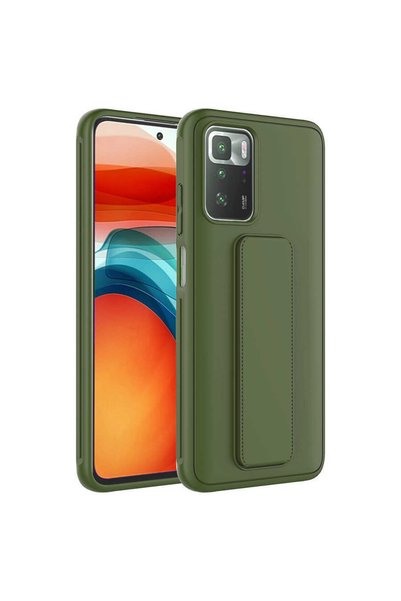 ZM STORE جراب Xiaomi Redmi 10 بغطاء سيليكون ذو سطح أملس مع حامل مغناطيسي