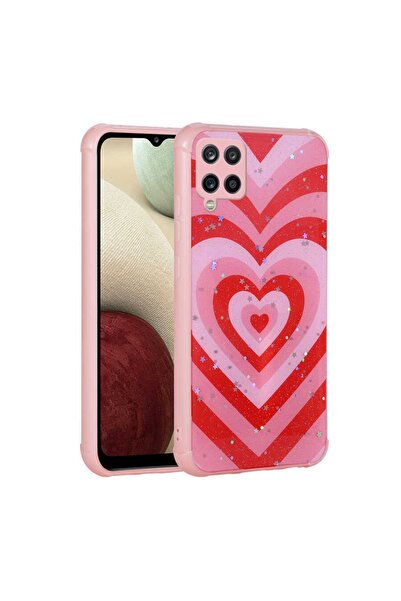 ZM STORE Galaxy M33 Kılıf Simli Desenli Kamera Korumalı Parlak Popy Kapak