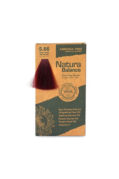 NATURABALANCE Nb Organik Saç Boyası No:5.66 Şarap Kızılı