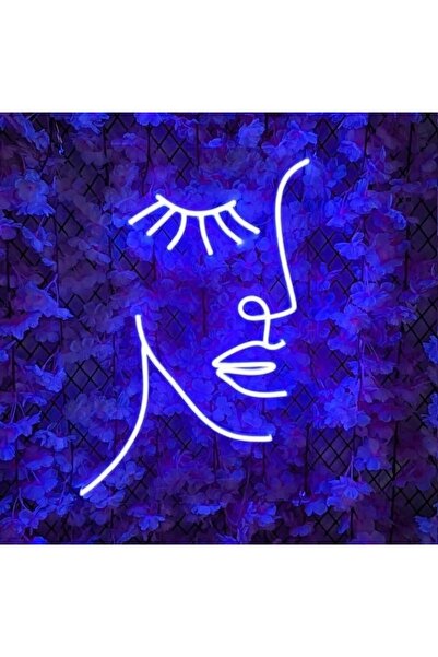dekoraven Kadın Kirpik Neon Tabela Kuaför Güzellik Merkezi Dekor