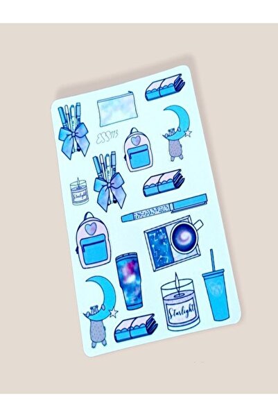 EyER Shoping Set naljepnica sa ljubičastim uzorcima pogodan za bullet journal