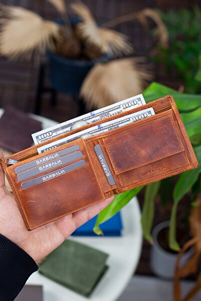 Garbalia Pánská peněženka Crazy Tan z pravé kůže s blokováním RFID RFID s držákem na mince