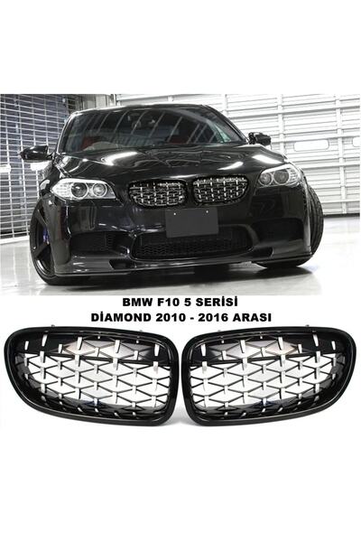 caraks Bmw F10 5 Serisi Uyumlu Diamond Ön Panjur Izgara Böbrek 2010-2016 Aras...