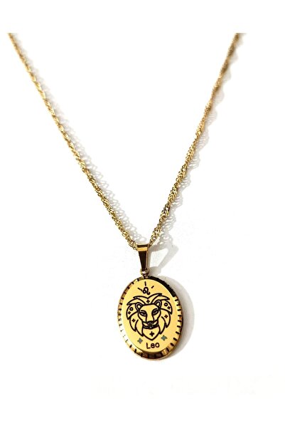 AKSESUARIM Kadın Mineli Çelik Burç Kolye