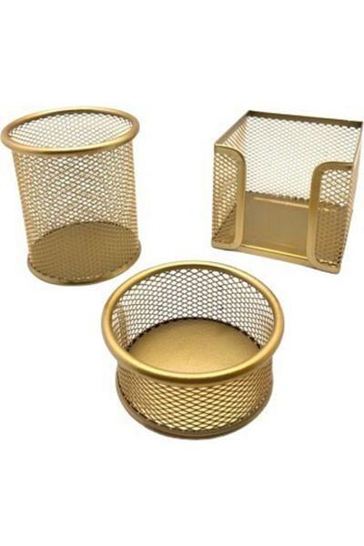Mas Perforated Organizer 3 Pieces Gold