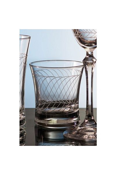 KCD Linda Cut Hand Decor Gilded 6 Pieces Patterned Water Glass Set
