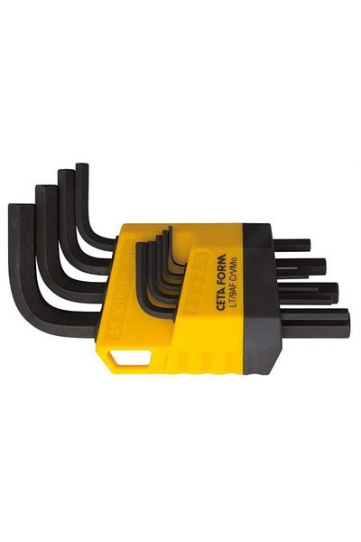 CETA FORM Lt/9af Inch (sea) Short L Allen Key Set 9 Pieces