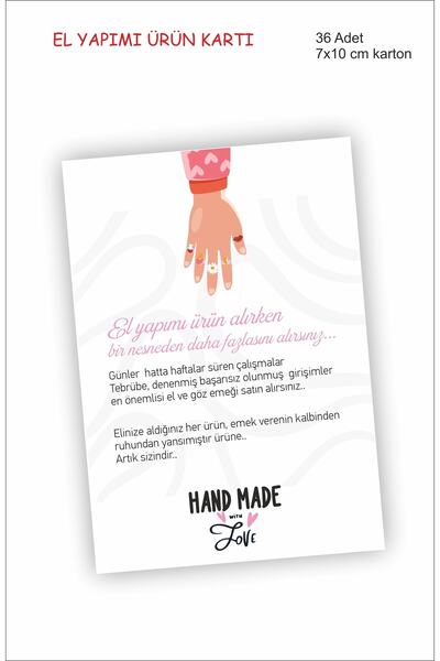 43 cici süsler organizasyon Ručno izrađena kartica proizvoda 7x10 cm 36 komad...