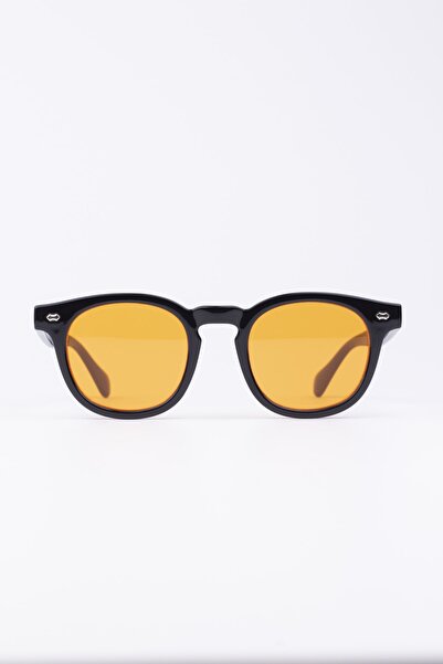 By Donetto Unisex Black-orange Glass Sunglasses