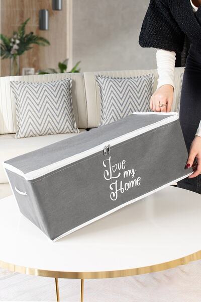 YUNUSOĞLU HOME Μικρό Τσάντα Ανθρακί Χρώμα Τυπωμένη 52x28x21 εκ.