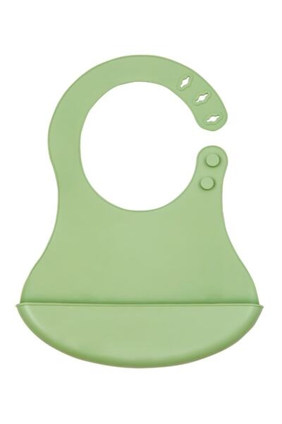vipgross Silikon Bebek Mama Önlüğü Yeşil
