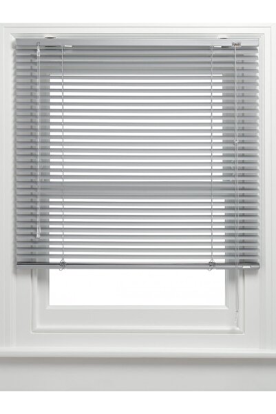 Akarsu Metalik Gri Alüminyum Jaluzi Perde 25mm